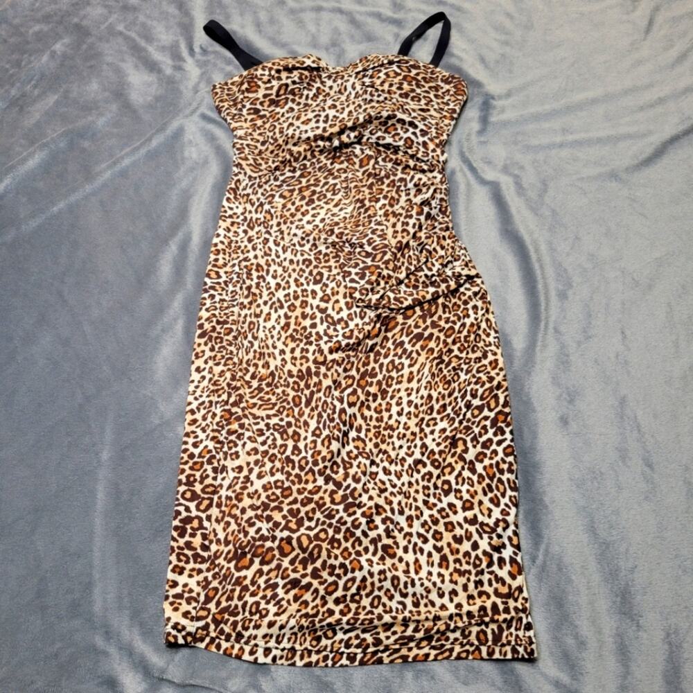 Mary crafts Leapord Womens‎ 6 Form fitting dress Built in Bra